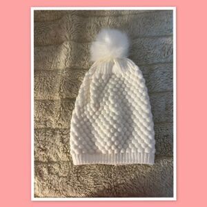 Women Winter Hat Knitted Plush Ball Decor Soft Elastic Cold Resistant